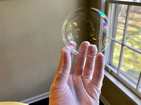 Bubbles made from magic plastic
